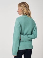Crew Clothing Green Harmony Saddle Shoulder Jumper - Image 2 of 5