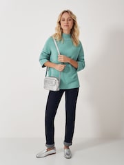 Crew Clothing Green Harmony Saddle Shoulder Jumper - Image 3 of 5
