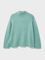 Crew Clothing Green Harmony Saddle Shoulder Jumper - Image 5 of 5