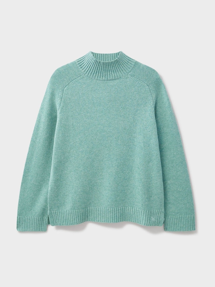 Crew Clothing Green Harmony Saddle Shoulder Jumper - Image 5 of 5