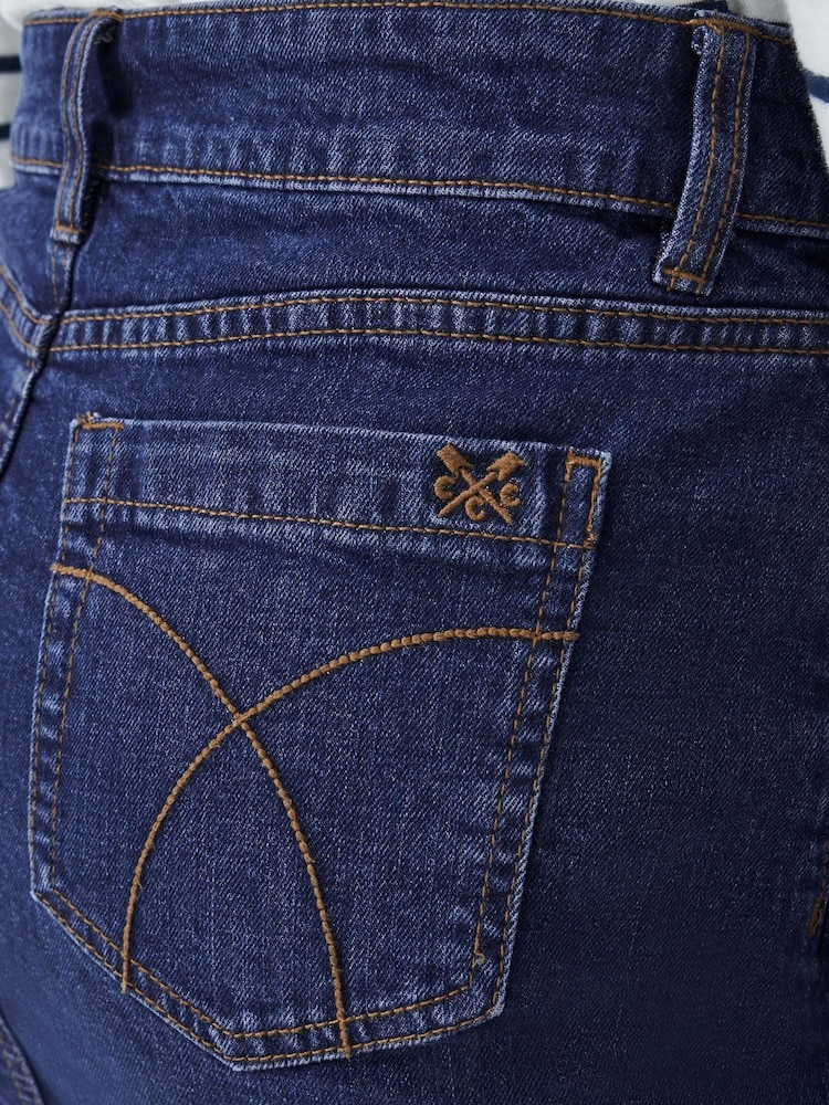 Crew Clothing Company Blue Mia Midi Denim Skirt - Image 4 of 9
