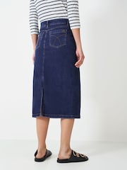 Crew Clothing Company Blue Mia Midi Denim Skirt - Image 6 of 9