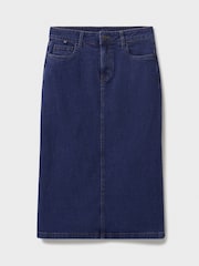 Crew Clothing Company Blue Mia Midi Denim Skirt - Image 9 of 9