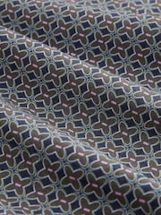 Forest Green Geometric Regular Fit Single Cuff Geo Smart Shirt - Image 3 of 3