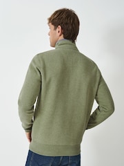 綠色 - Crew Clothing Classic Quarter Zip Sweatshirt - 圖片 2，共 5
