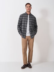 Crew Clothing Blue 100% Cotton Martin Cross Check Flannel Shirt - Image 3 of 5