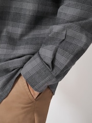 Crew Clothing Blue 100% Cotton Martin Cross Check Flannel Shirt - Image 4 of 5