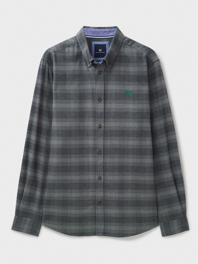 Crew Clothing Blue 100% Cotton Martin Cross Check Flannel Shirt - Image 5 of 5 Crew Clothing Blue 100% Cotton Martin Cross Check Flannel Shirt - Image 5 of 5