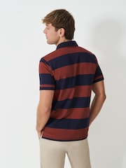 Crew Clothing Red 100% Cotton Heritage Striped Polo Shirt - Image 2 of 5