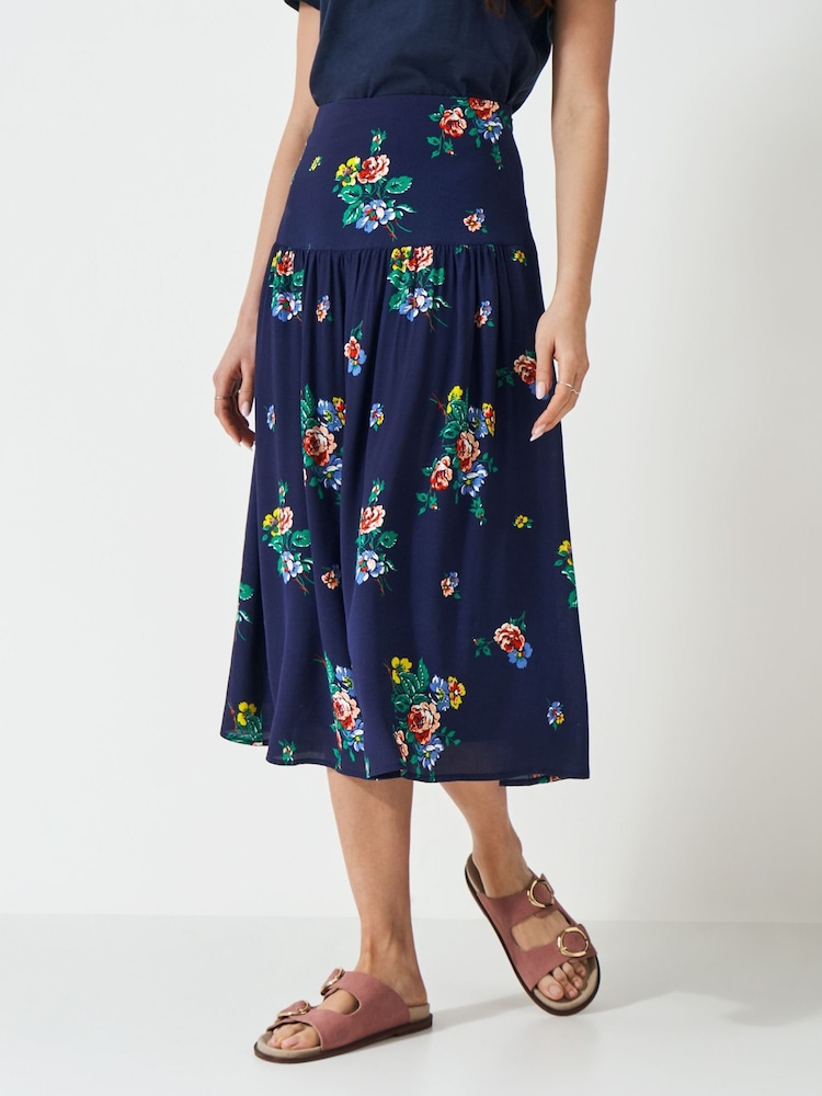 Crew Clothing Company Purple Dara Floral Midi Skirt - Image 2 of 6
