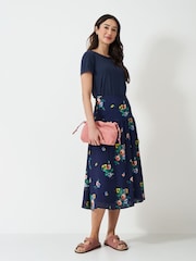 Crew Clothing Company Purple Dara Floral Midi Skirt - Image 5 of 6