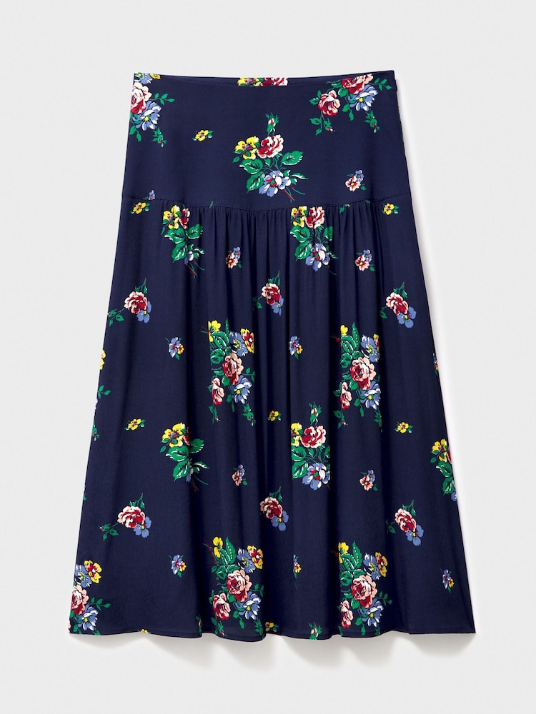 Crew Clothing Company Purple Dara Floral Midi Skirt - Image 6 of 6