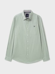 Crew Clothing Company Green Classic Micro Gingham Shirt - Image 5 of 5