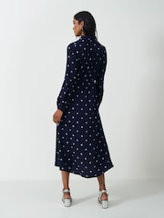 Crew Clothing Company Blue Olivia Printed Shirt Dress - Image 4 of 7