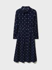Crew Clothing Company Blue Olivia Printed Shirt Dress - Image 7 of 7
