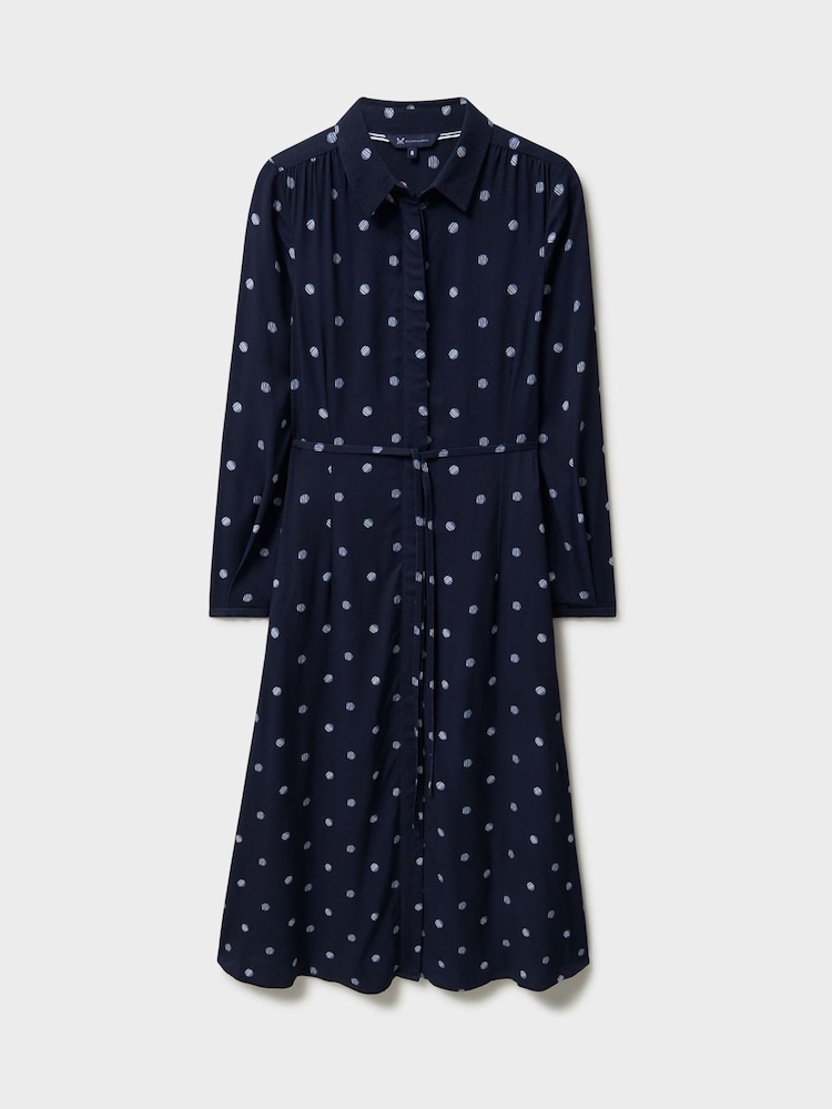 Crew Clothing Company Blue Olivia Printed Shirt Dress - Image 7 of 7
