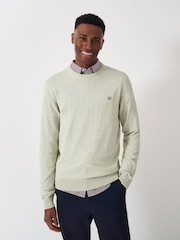 Crew Clothing Natural 100% Cotton Crew Neck Sweatshirt - Image 3 of 7