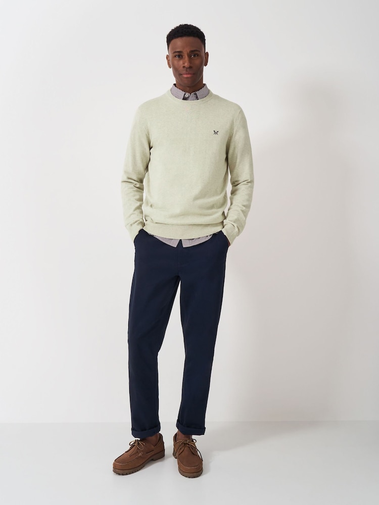 Crew Clothing Natural 100% Cotton Crew Neck Sweatshirt - Image 5 of 7
