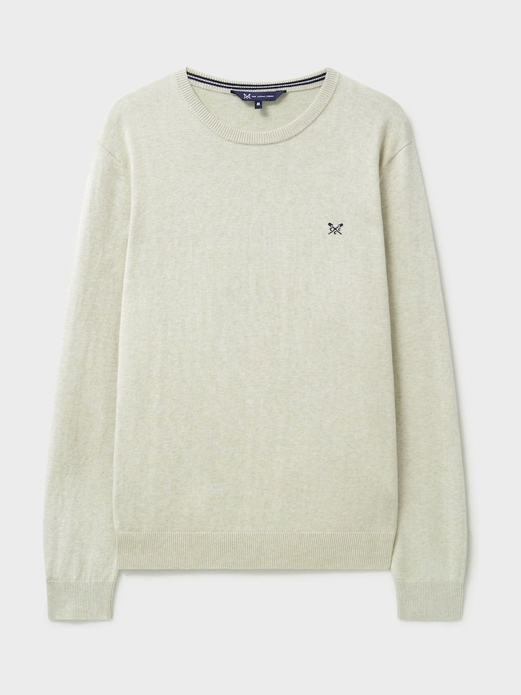 Crew Clothing Natural 100% Cotton Crew Neck Sweatshirt - Image 7 of 7