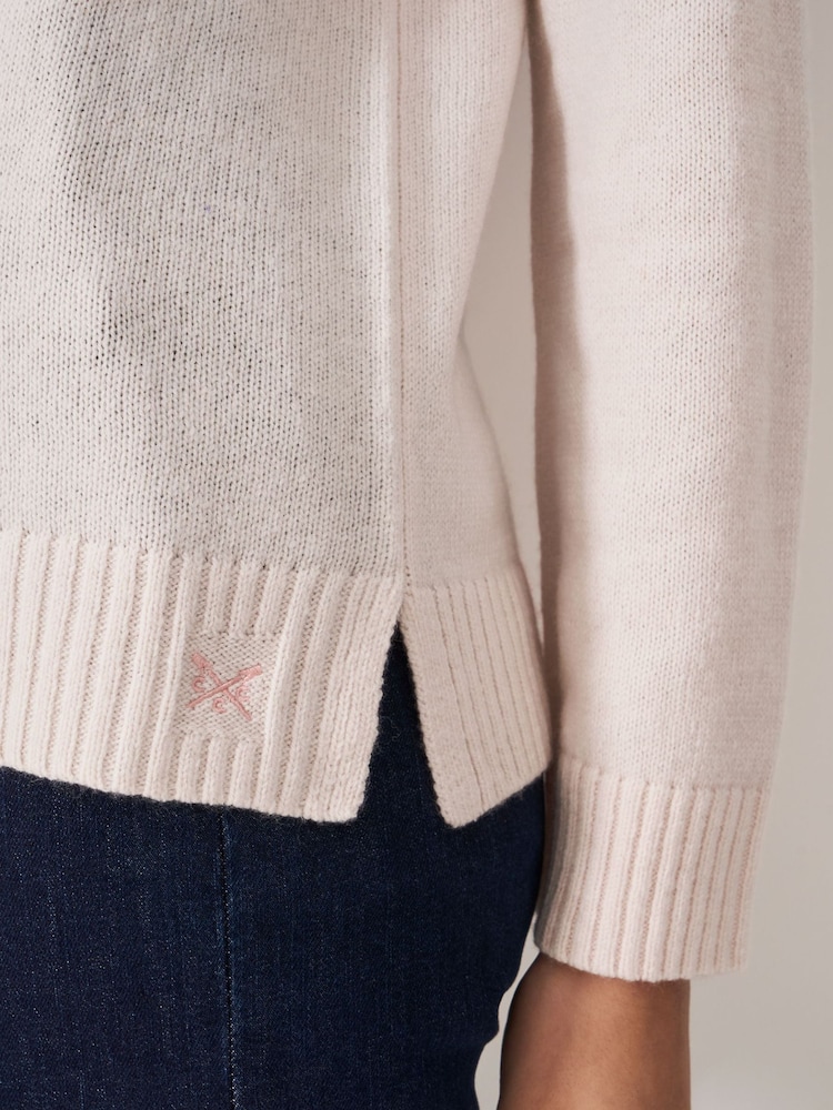 Crew Clothing Company Pink Harmony Saddle Shoulder Jumper - Image 4 of 5