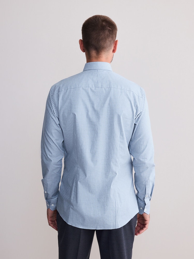 blue grid dress shirt Colony Blue Grid Check Mayfair Shirt  Turnbull & Asser US