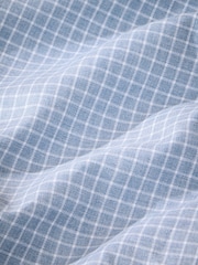 Blue Grid Check Slim Fit Signature Premium Textured Shirt - Image 7 of 7