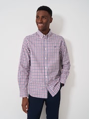 Crew Clothing Pink 100% Cotton Tattersall Check Twill Shirt - Image 1 of 5