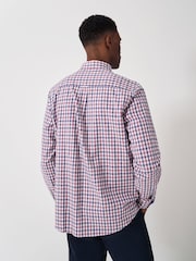 Crew Clothing Pink 100% Cotton Tattersall Check Twill Shirt - Image 2 of 5