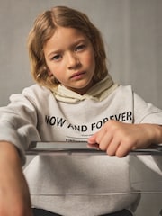 Grey/Ecru Contrast - Толстовка с капюшоном (3-16лет) - Изображение 2 из 8
