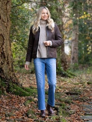 Lakeland Leather Brown Clough Shearling Aviator Jacket - Image 2 of 7