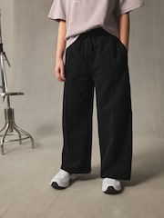 Black Wide Leg Joggers (3-16yrs) - Image 1 of 8
