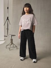 Black Wide Leg Joggers (3-16yrs) - Image 2 of 8