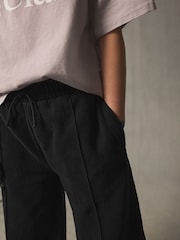 Black Wide Leg Joggers (3-16yrs) - Image 4 of 8