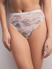 Pink High Rise High Leg Mesh High Leg Knickers - Image 1 of 10