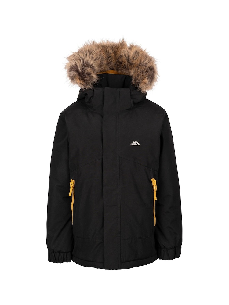 Trespass Kids Unisex Wyald Rainwear Black Jacket - Image 1 of 2