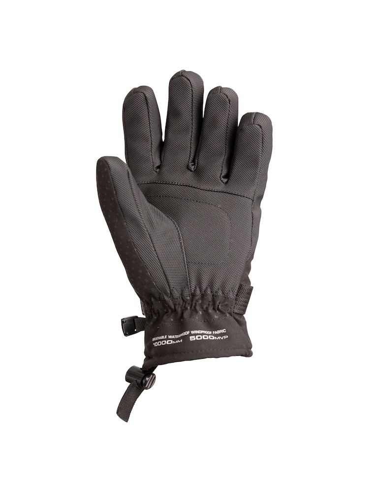 Trespass Unisex Kids Alpeak Black Gloves - Image 1 of 2 Trespass Unisex Kids Alpeak Black Gloves - Image 1 of 2