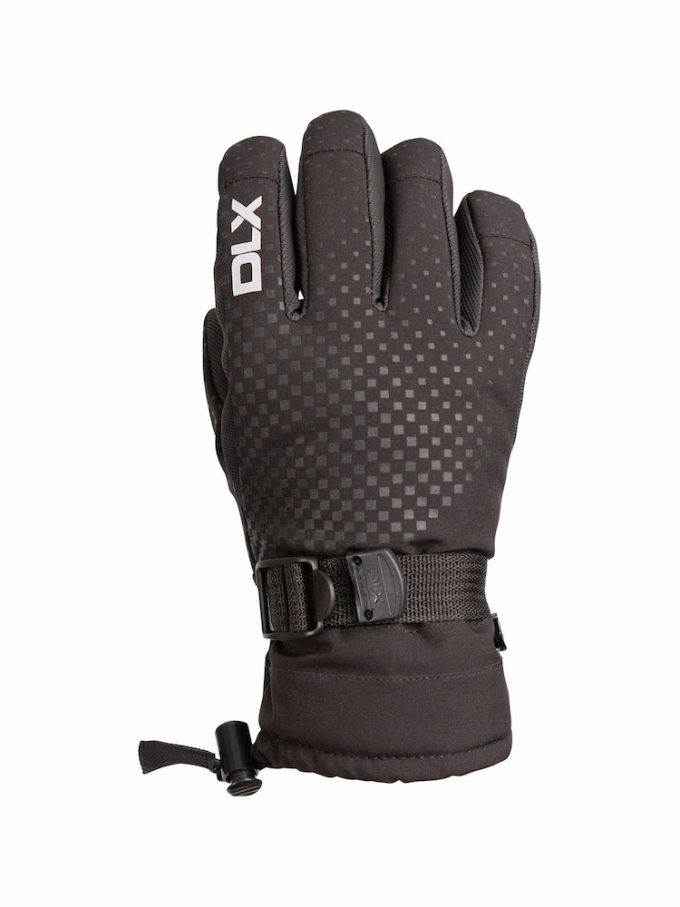 Trespass Unisex Kids Alpeak Black Gloves - Image 2 of 2 Trespass Unisex Kids Alpeak Black Gloves - Image 2 of 2