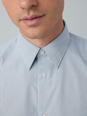 Blue Stripe/Pink Stripe Tie Slim Fit Shirt and Tie Pack - Image 4 of 9