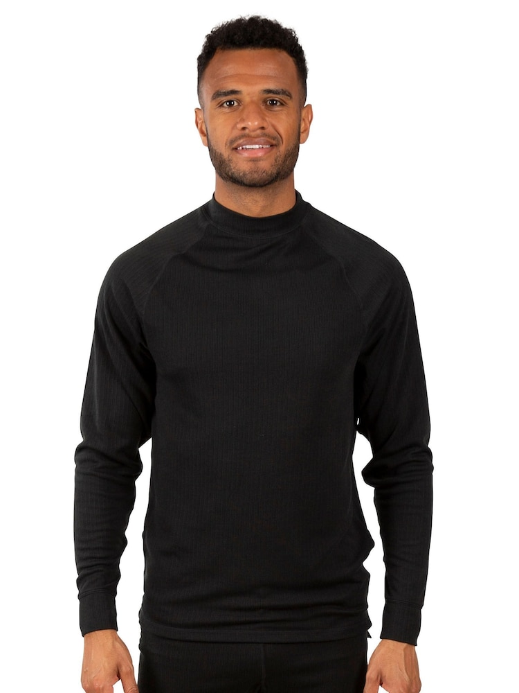 Trespass Adults Flex360 Black Base Layer Top - Imagen 1 de 6