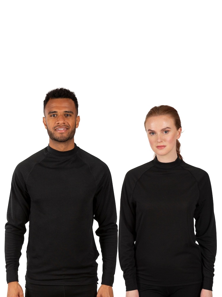 Trespass Adults Flex360 Black Base Layer Top - Imagen 2 de 6