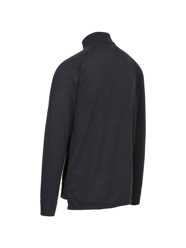 Trespass Wise360 Quarter Zip Base Layer Black Top - Image 6 of 6 Trespass Wise360 Quarter Zip Base Layer Black Top - Image 6 of 6