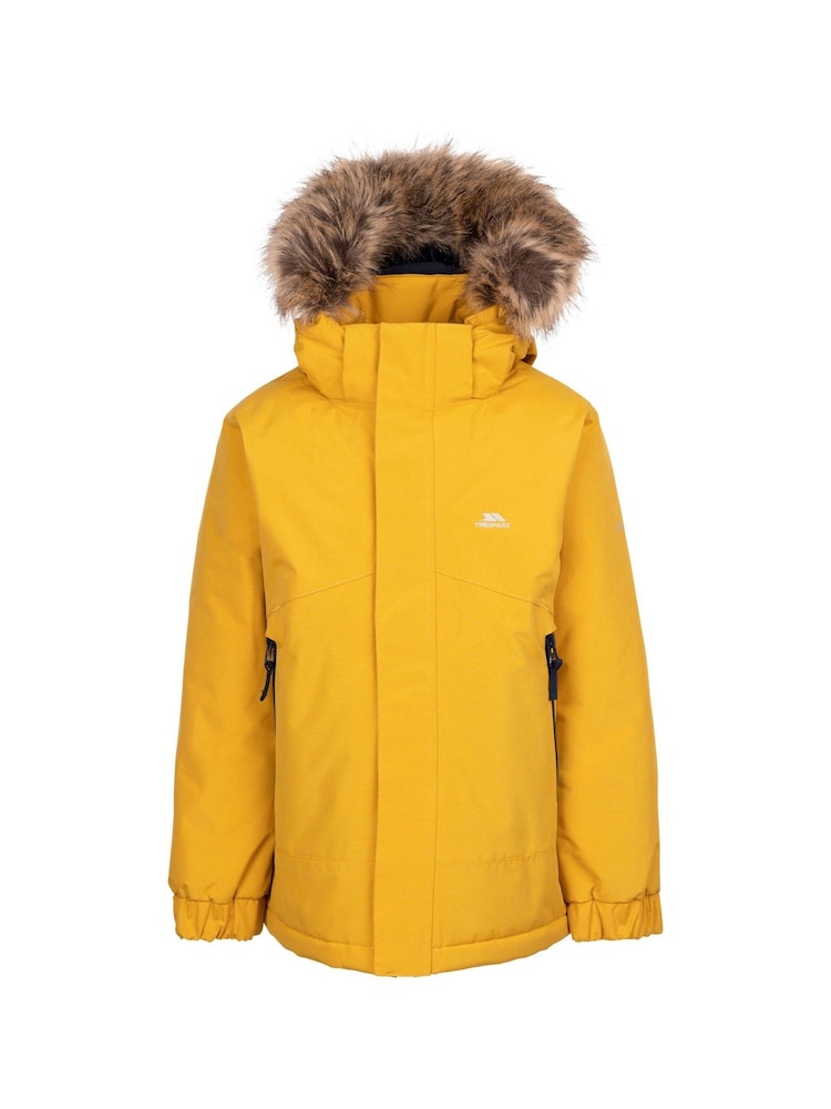 Trespass Kids Unisex Yellow Wyald Rainwear Jacket - Image 1 of 2