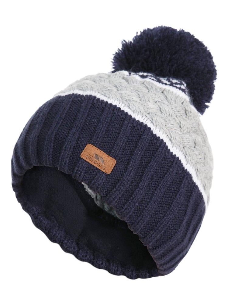 Trespass Kids Blue Axel Hat - Image 1 of 2 Trespass Kids Blue Axel Hat - Image 1 of 2