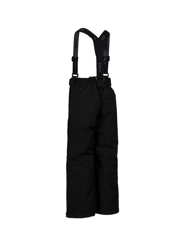 DLX Black Kids Benito Black Ski Trousers - Image 2 of 2 DLX Black Kids Benito Black Ski Trousers - Image 2 of 2