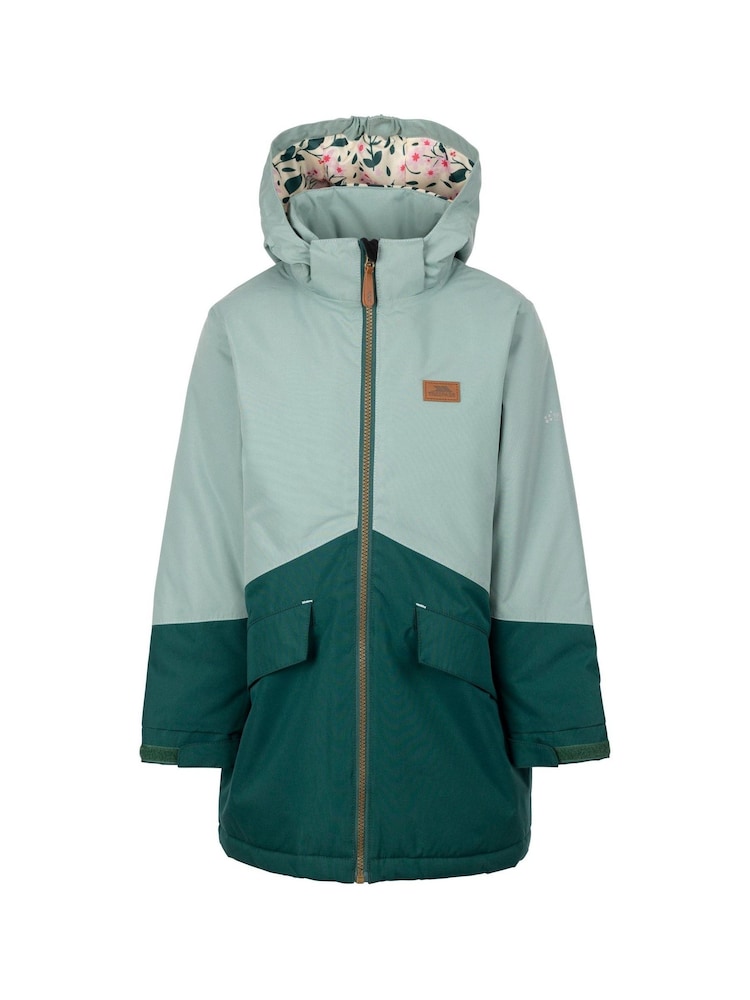 Trespass Unisex Kids Green Oleta Rainwear Jacket - Image 1 of 2 Trespass Unisex Kids Green Oleta Rainwear Jacket - Image 1 of 2