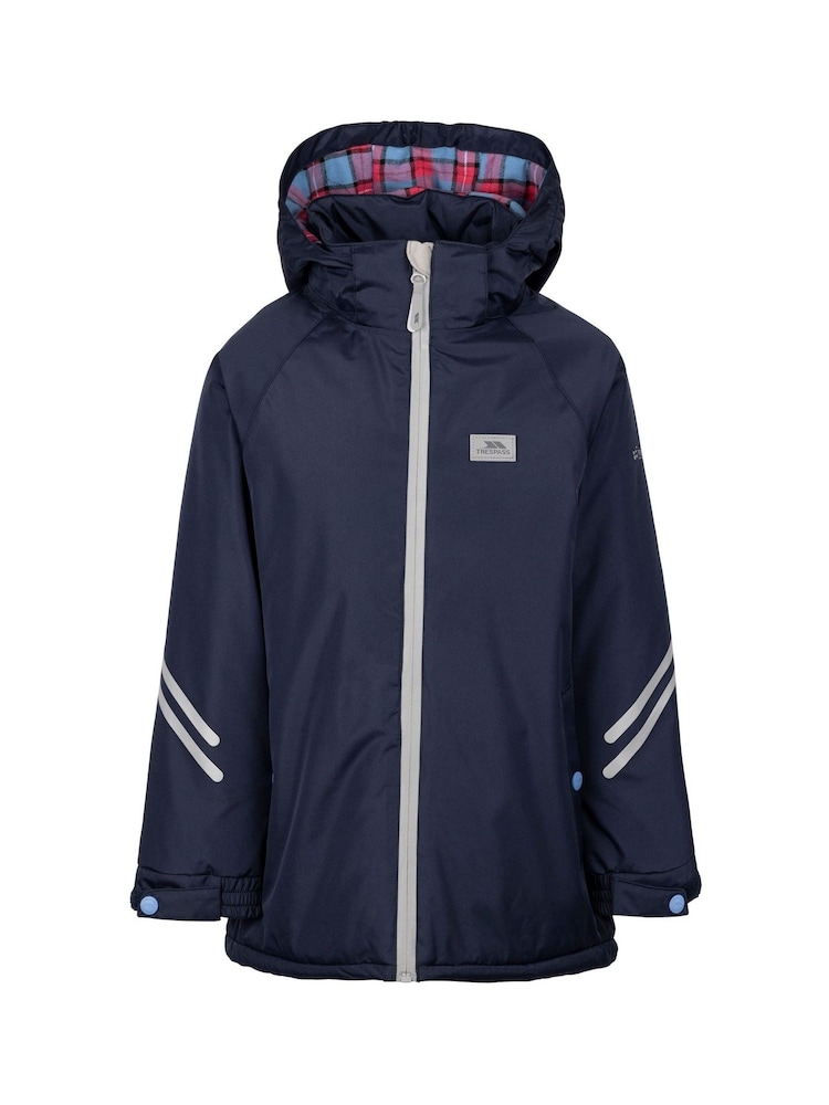 Trespass Unisex Kids Blue Valleyfield Rainwear Jacket - Image 1 of 2
