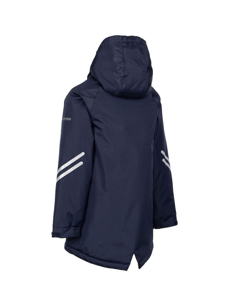 Trespass Unisex Kids Blue Valleyfield Rainwear Jacket - Image 2 of 2