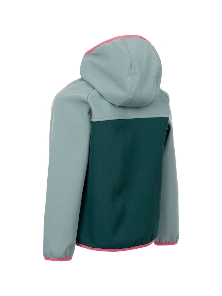 Trespass Unisex Green Hanbury Softshell Jacket - Image 2 of 2 Trespass Unisex Green Hanbury Softshell Jacket - Image 2 of 2