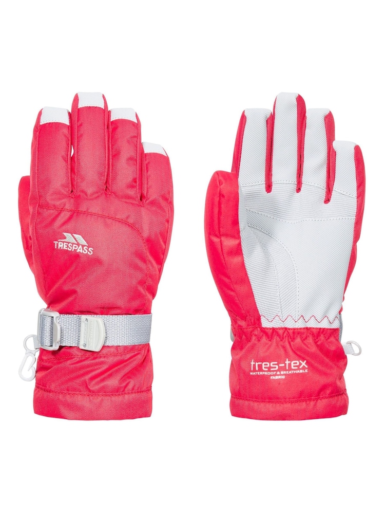 Trespass Unisex Kids Red Simms Gloves - Image 1 of 2