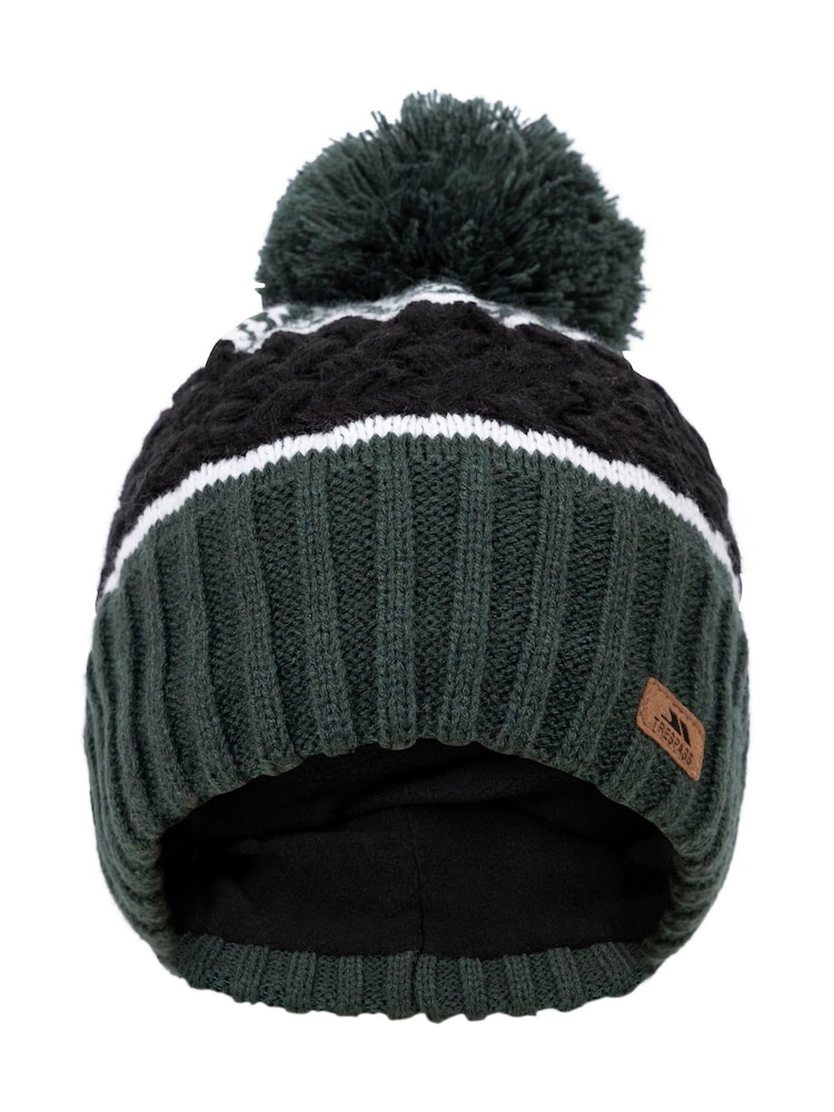Trespass Kids Green Axel Hat - Image 2 of 2 Trespass Kids Green Axel Hat - Image 2 of 2
